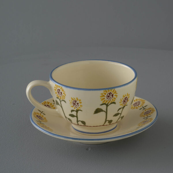 Sunflower Cup & Saucer - Breakfast Size