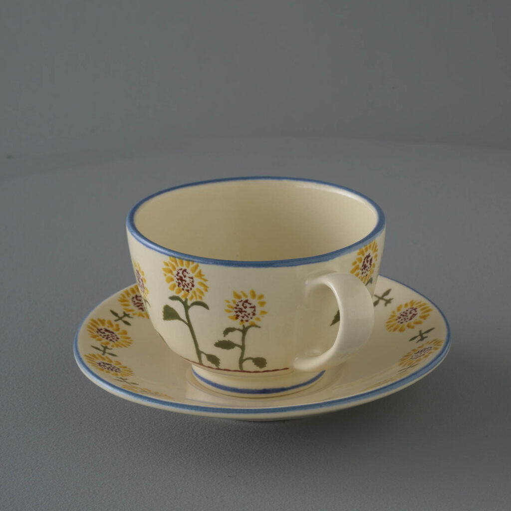 Sunflower Cup & Saucer - Breakfast Size