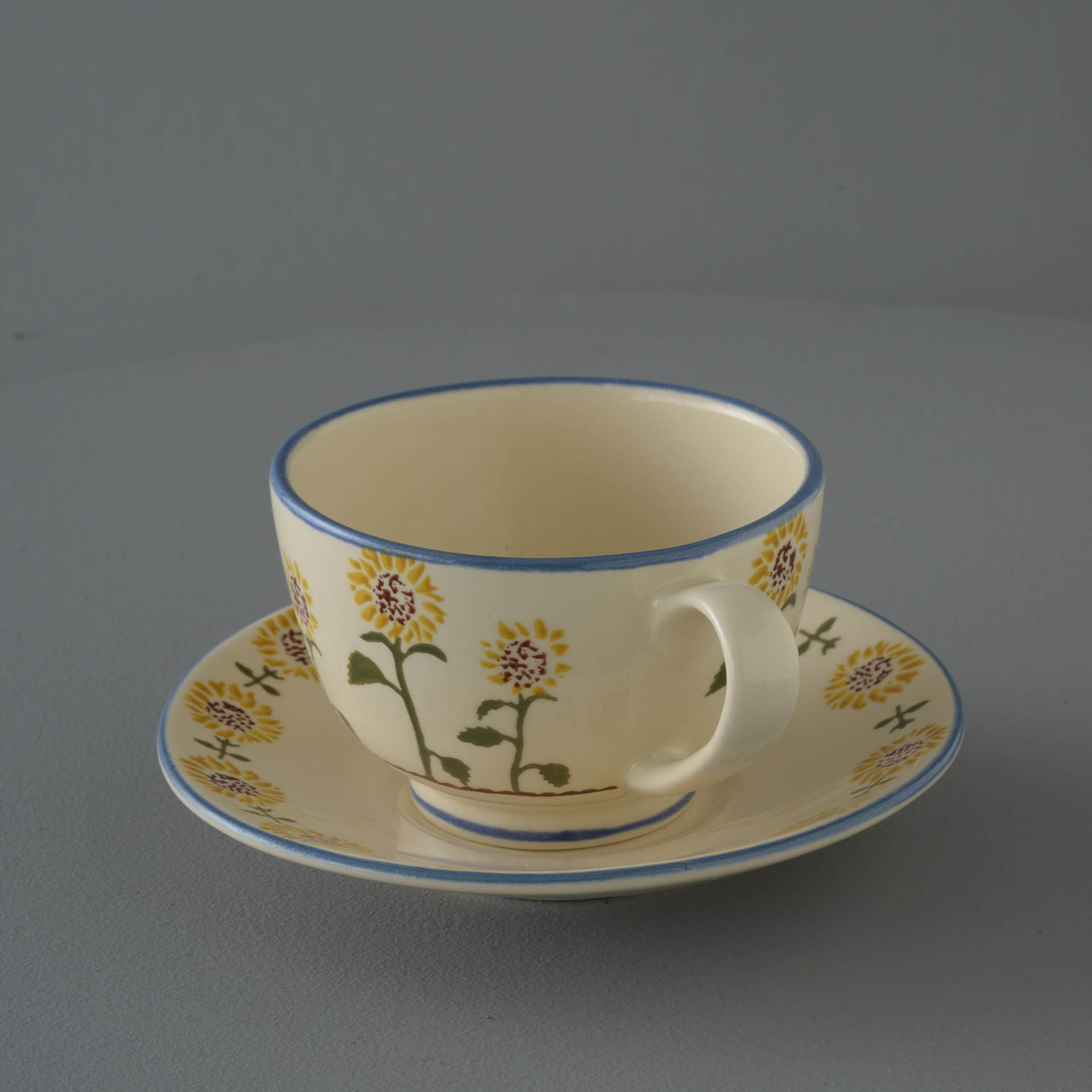 Sunflower Cup & Saucer - Breakfast Size
