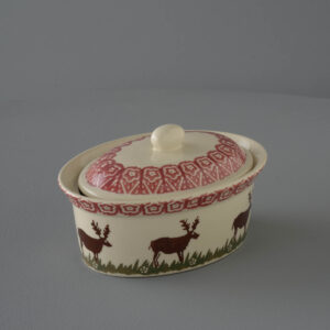 Reindeer Butter dish oval