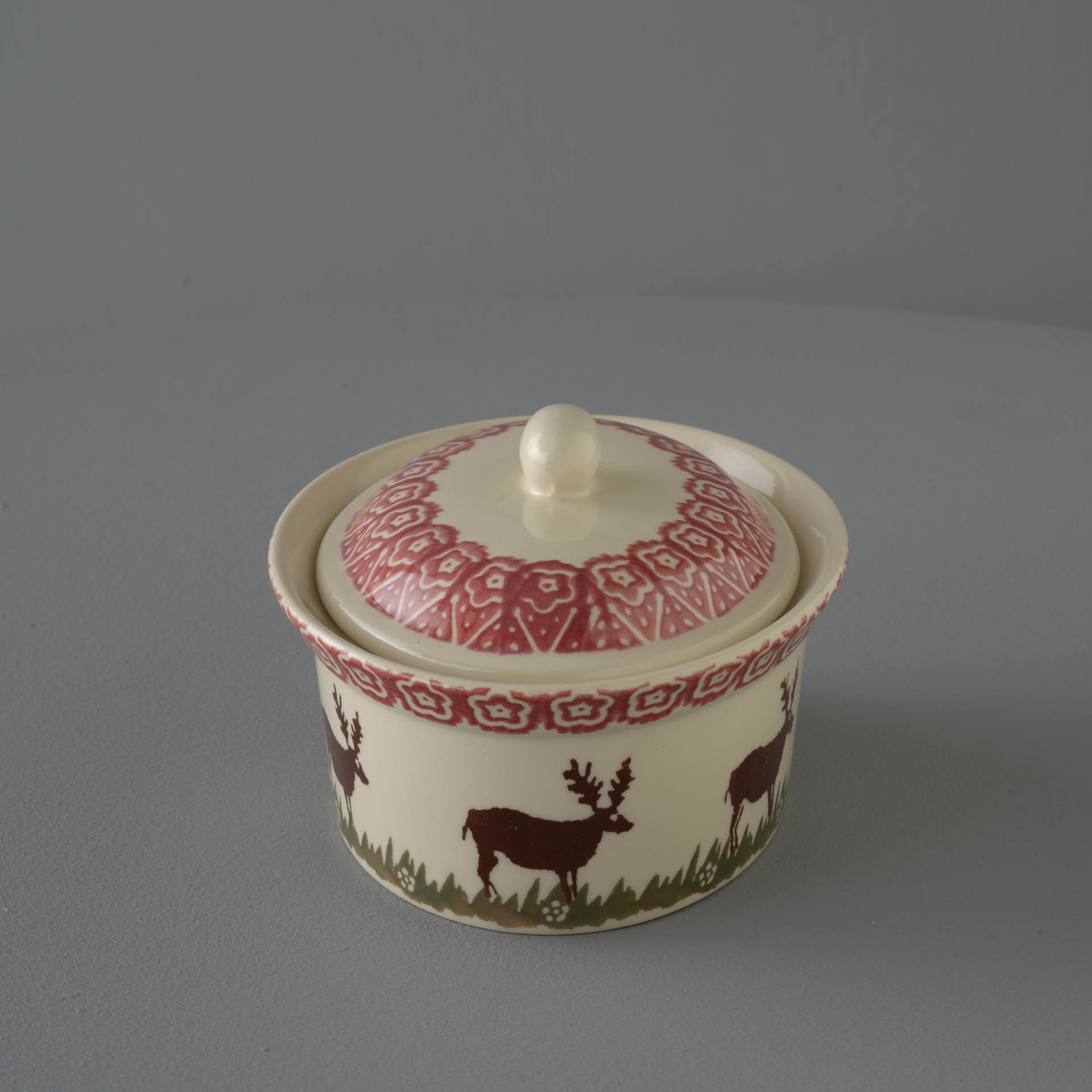 Reindeer Butter dish oval