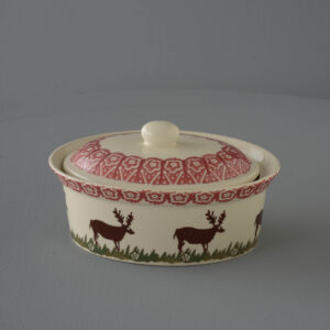 Reindeer Butter dish oval