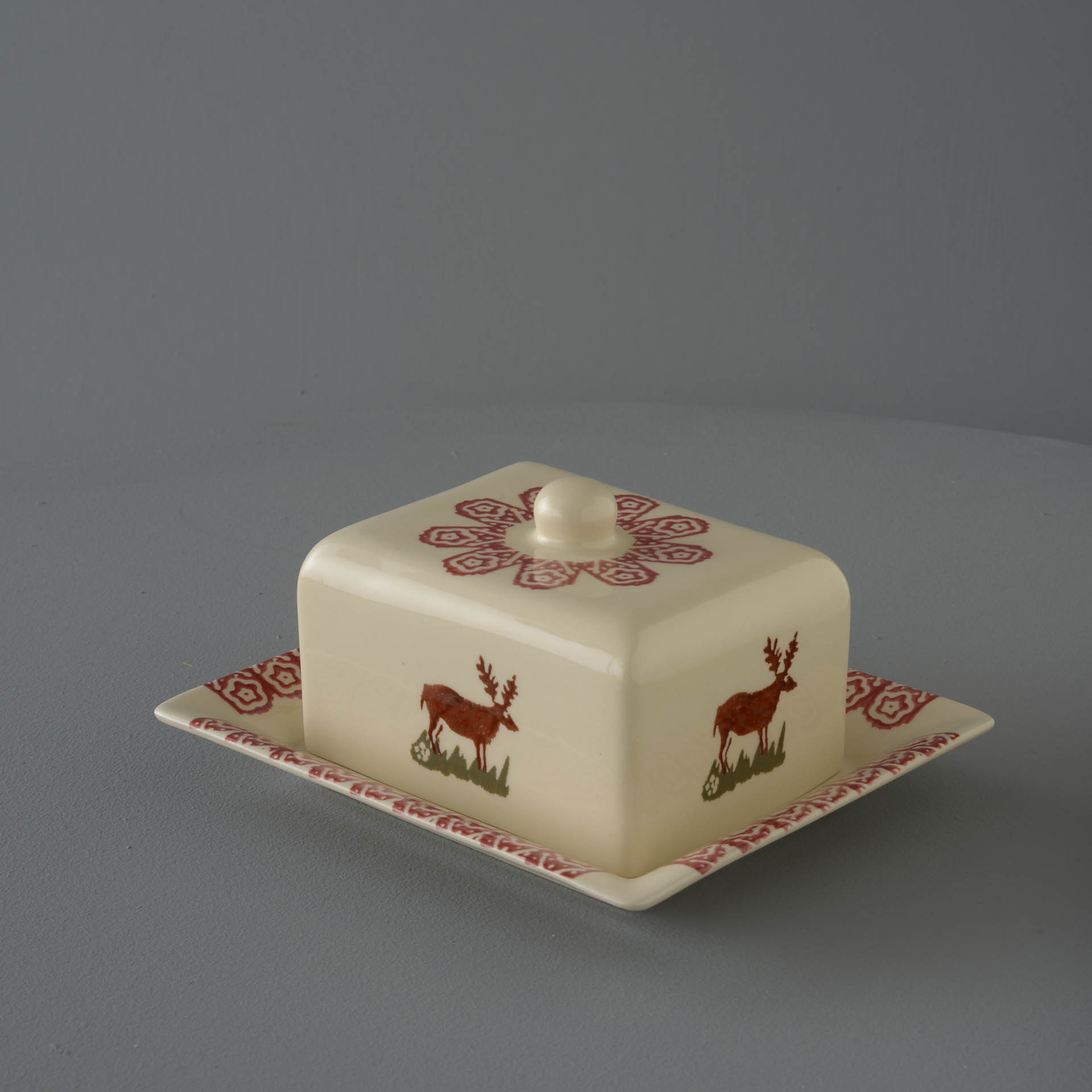 Reindeer Cheese Dish Rectangular