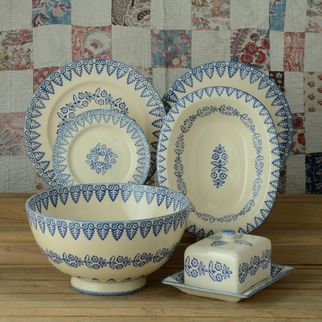 Brixton Pottery Lacey Blue