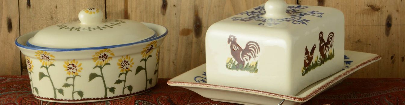 Brixton Pottery Butter Dish and Cheese Dish