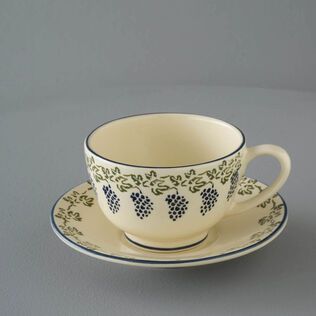 Cup & Saucer Breakfast Size Grapes And Vine