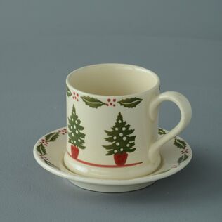 Mug & Saucer Small Christmas Tree