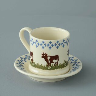 Mug & Saucer Small Cow