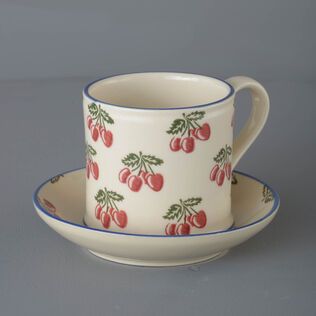 Snack Saucer & Mug Large Cherry