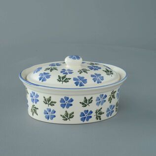 Butter dish oval Medium Geranium