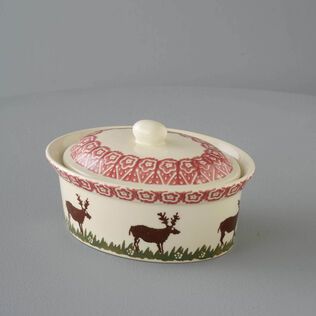 Butter dish oval Medium Reindeer