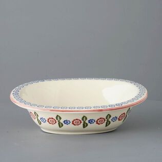 Pie Dish Large Victorian Floral