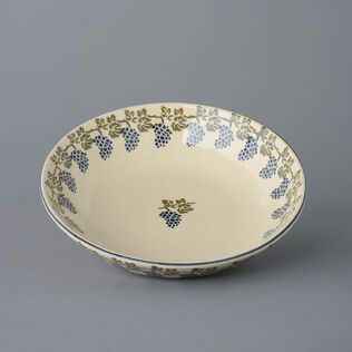 Serving Dish Round Large Grapes And Vine