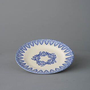 Plate Dessert Size Lacey Blue