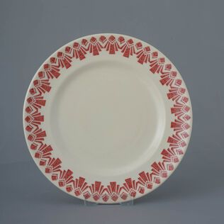 Dufort plate Dinner Size Deco Odeon Red