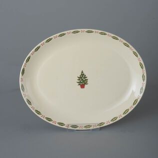 Oval Plate Large Christmas Tree