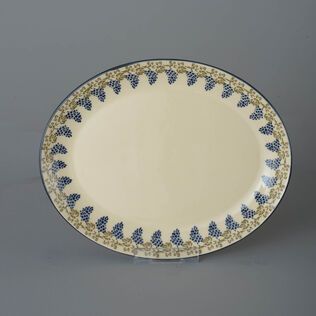 Oval Plate Large Grapes And Vine