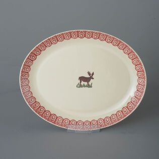 Oval Plate Large Reindeer