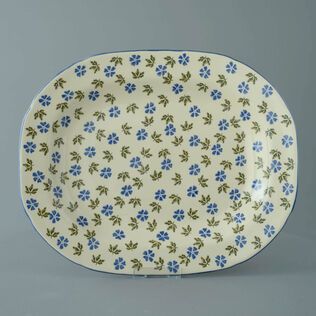 Plate Large rectangular serving Geranium