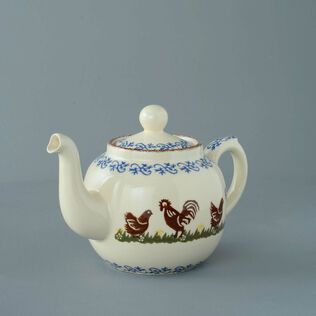 Teapot 4 Cup Cock & Hen