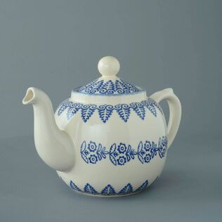 Teapot 10 Cup Lacey Blue