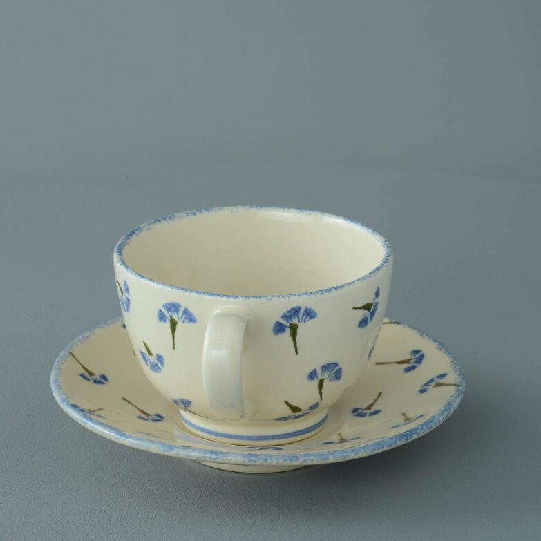 Cup & Saucer Breakfast Size Cornflower