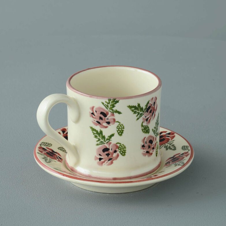 Mug & Saucer Small Poppy