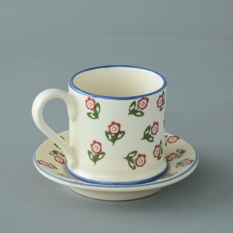 Mug & Saucer Small Scattered Rose