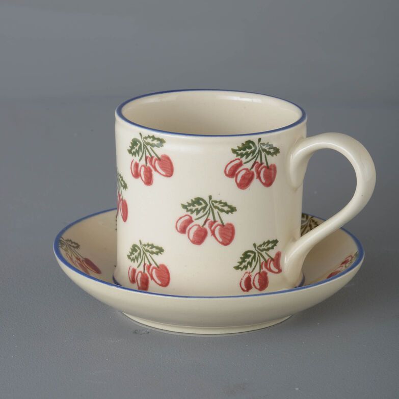 Snack Saucer & Mug Large Cherry