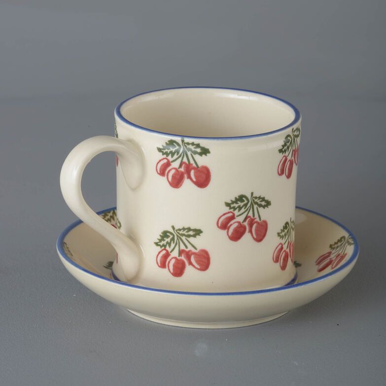 Snack Saucer & Mug Large Cherry