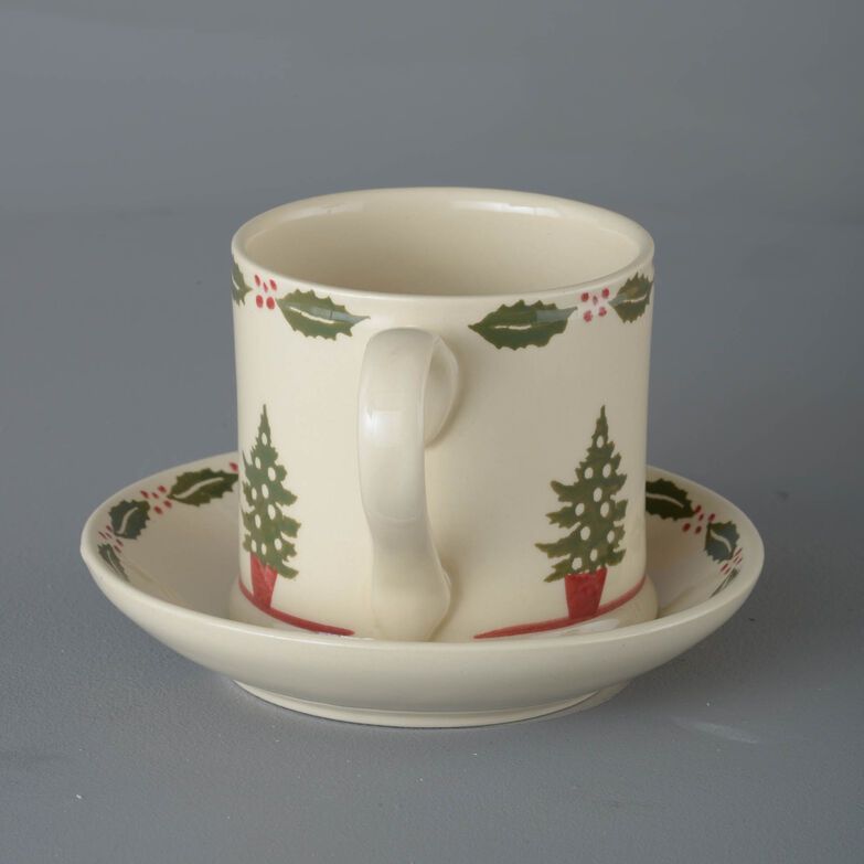 Snack Saucer & Mug Large Christmas Tree