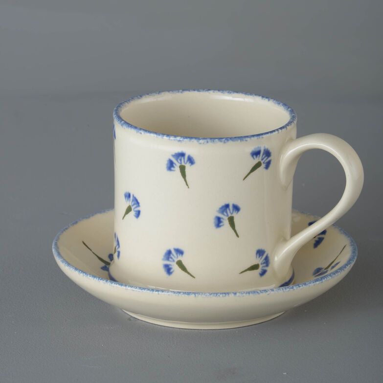 Snack Saucer & Mug Large Cornflower