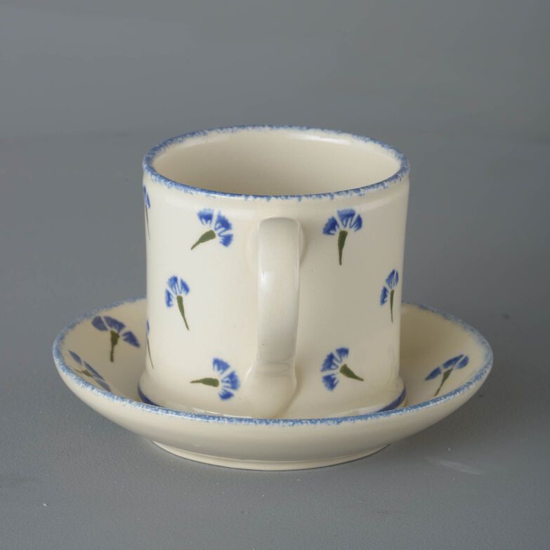 Snack Saucer & Mug Large Cornflower