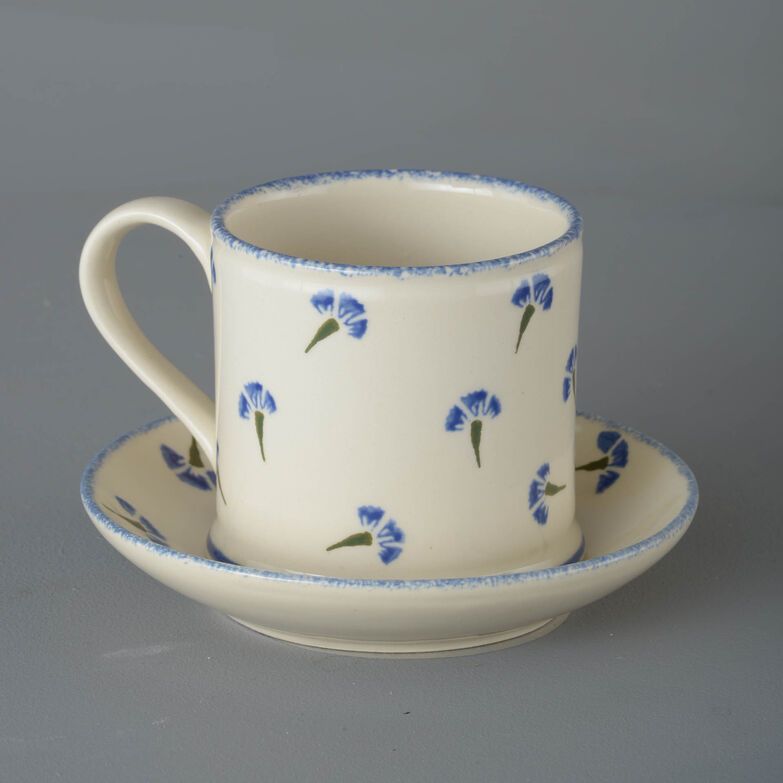 Snack Saucer & Mug Large Cornflower