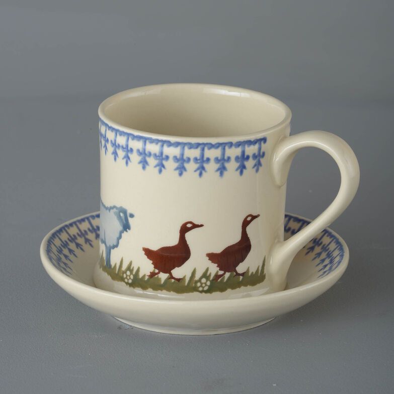 Snack Saucer & Mug Large Farm Animal