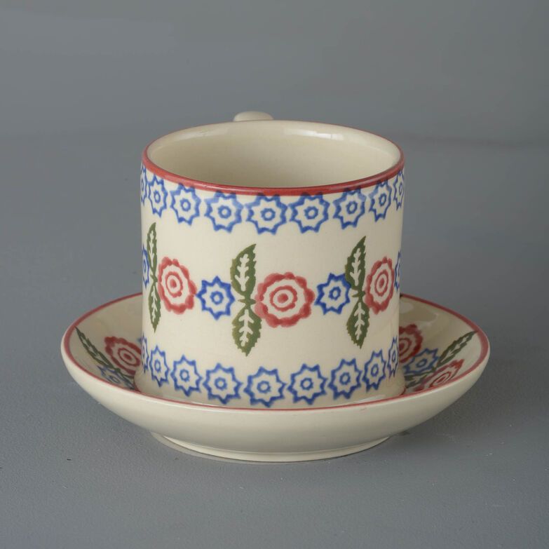 Snack Saucer & Mug Large Victorian Floral