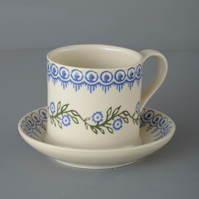 Snack Saucer & Mug Large Floral Garland