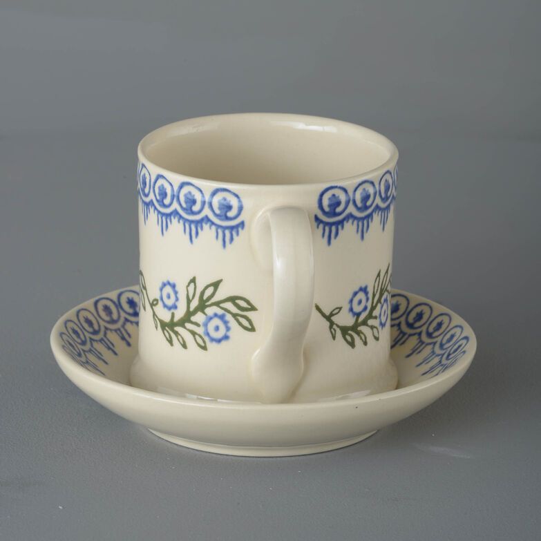 Snack Saucer & Mug Large Floral Garland