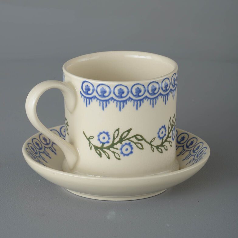 Snack Saucer & Mug Large Floral Garland