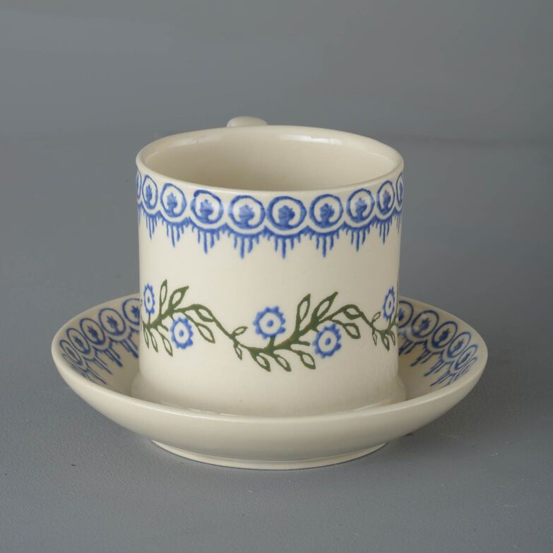 Snack Saucer & Mug Large Floral Garland