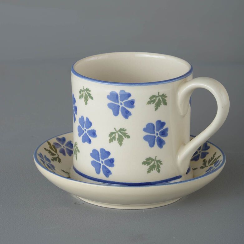 Snack Saucer & Mug Large Geranium