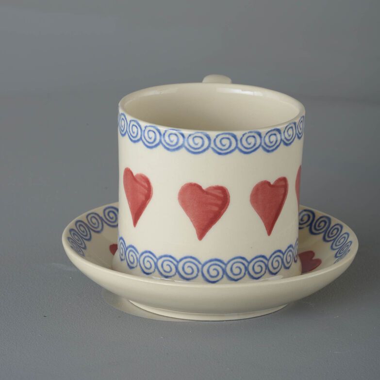 Snack Saucer & Mug Large Heart