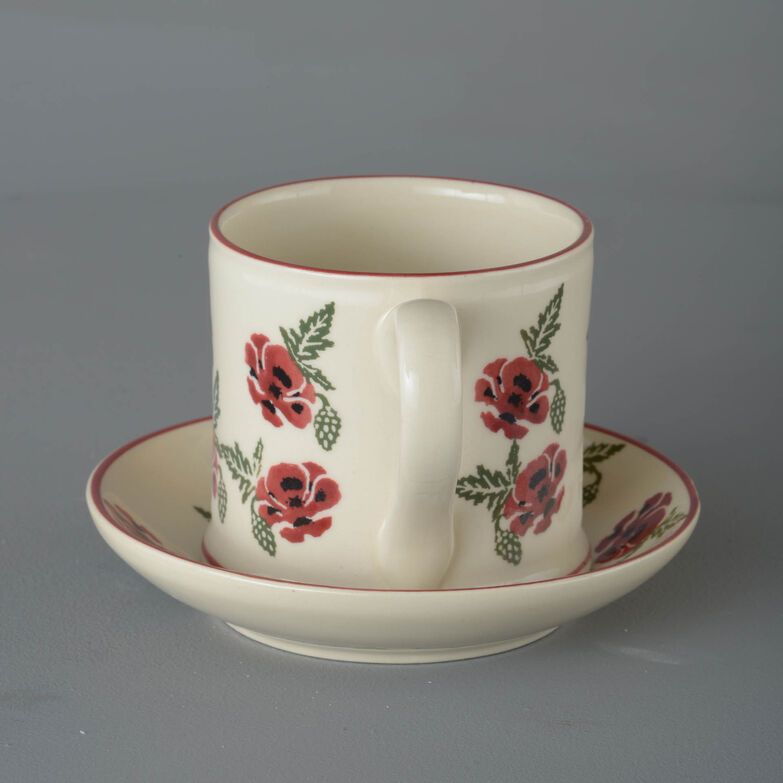 Snack Saucer & Mug Large Poppy