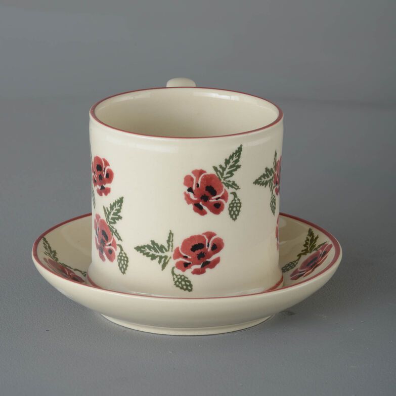 Snack Saucer & Mug Large Poppy