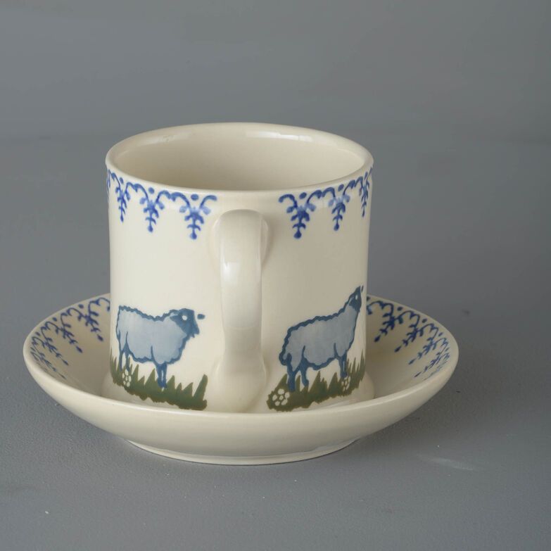 Snack Saucer & Mug Large Sheep 