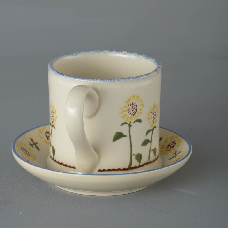 Snack Saucer & Mug Large Sunflower 