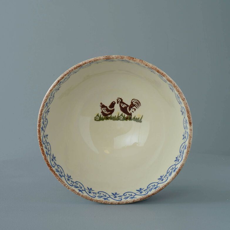 Bowl Serving Cock & Hen