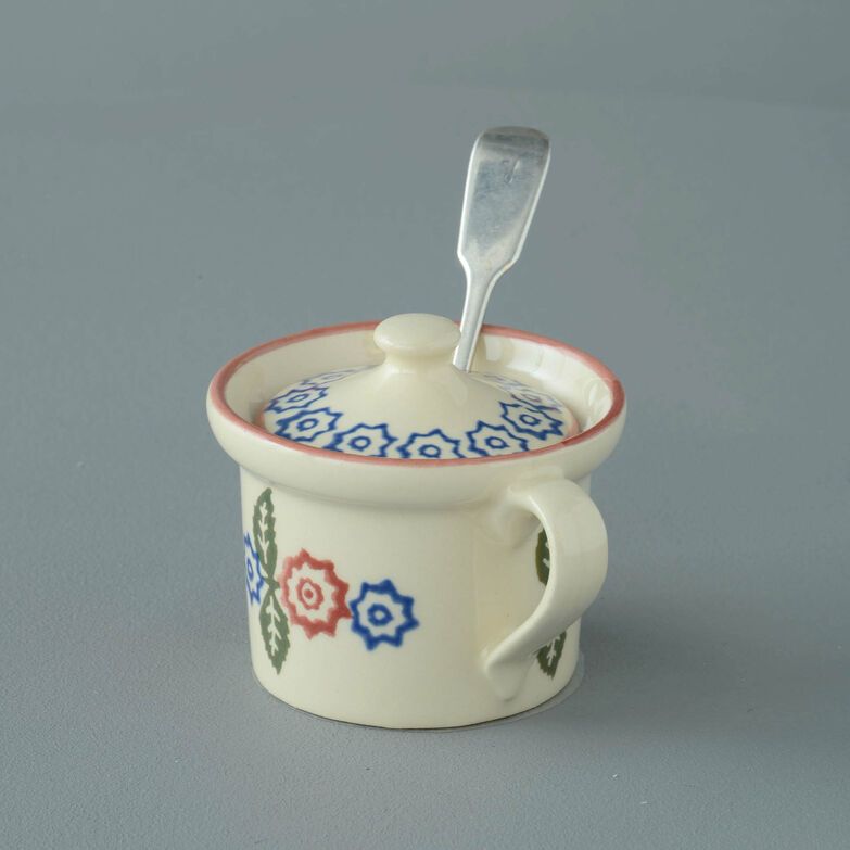 Mustard Pot Small Victorian Floral