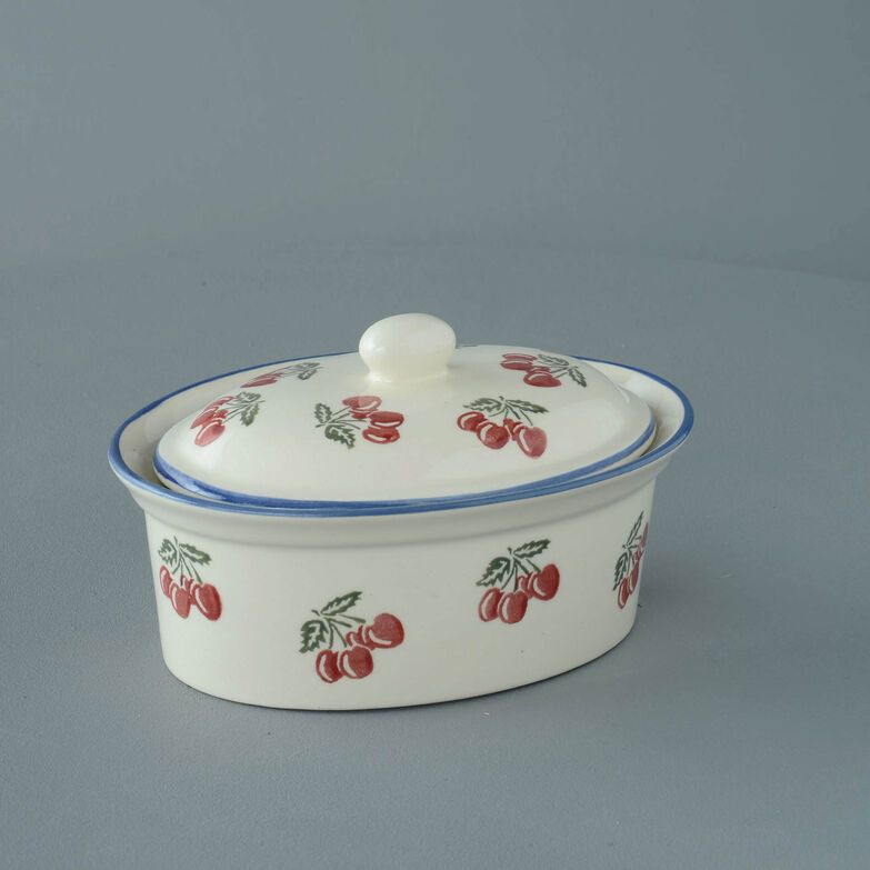 Butter dish oval Medium Cherry