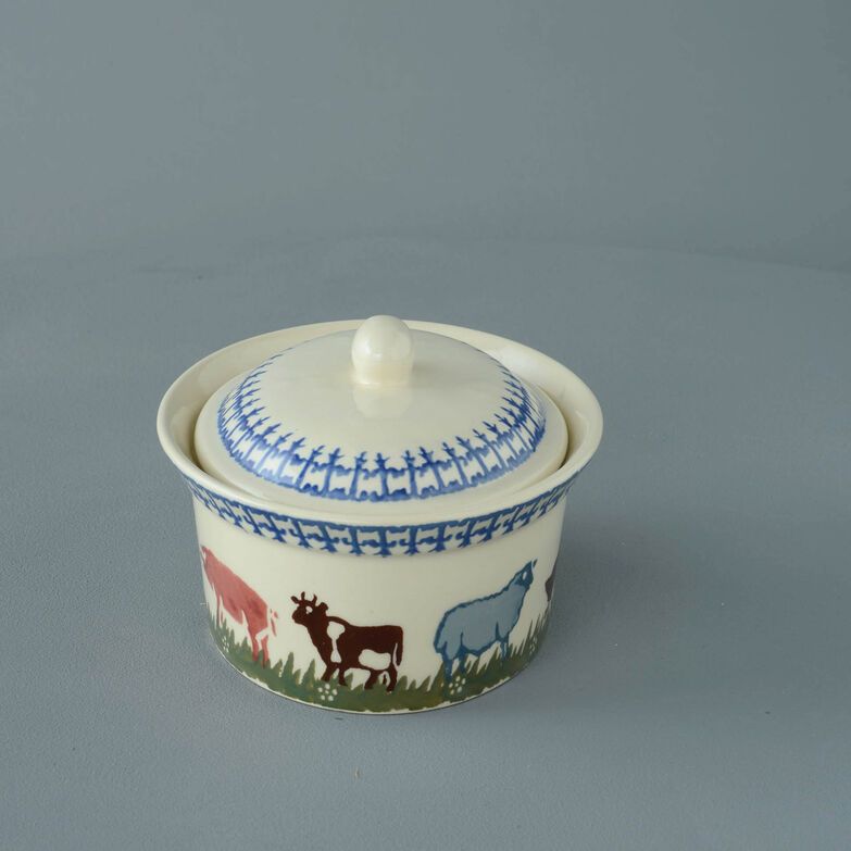 Butter dish oval Medium Farm Animal